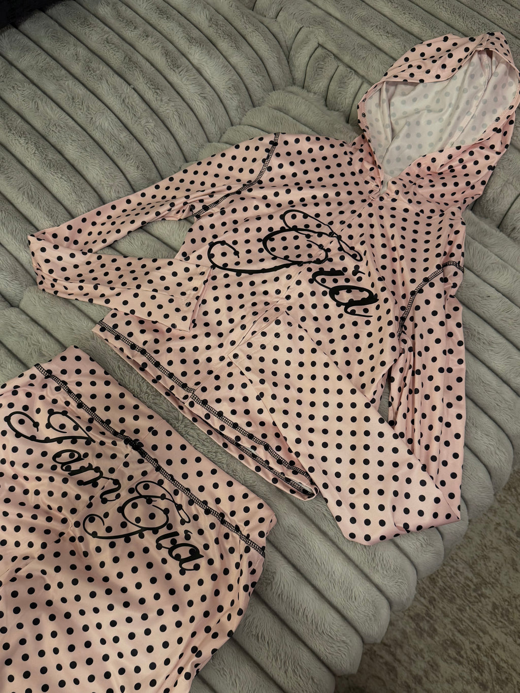I AM GIA Pink Polka Set