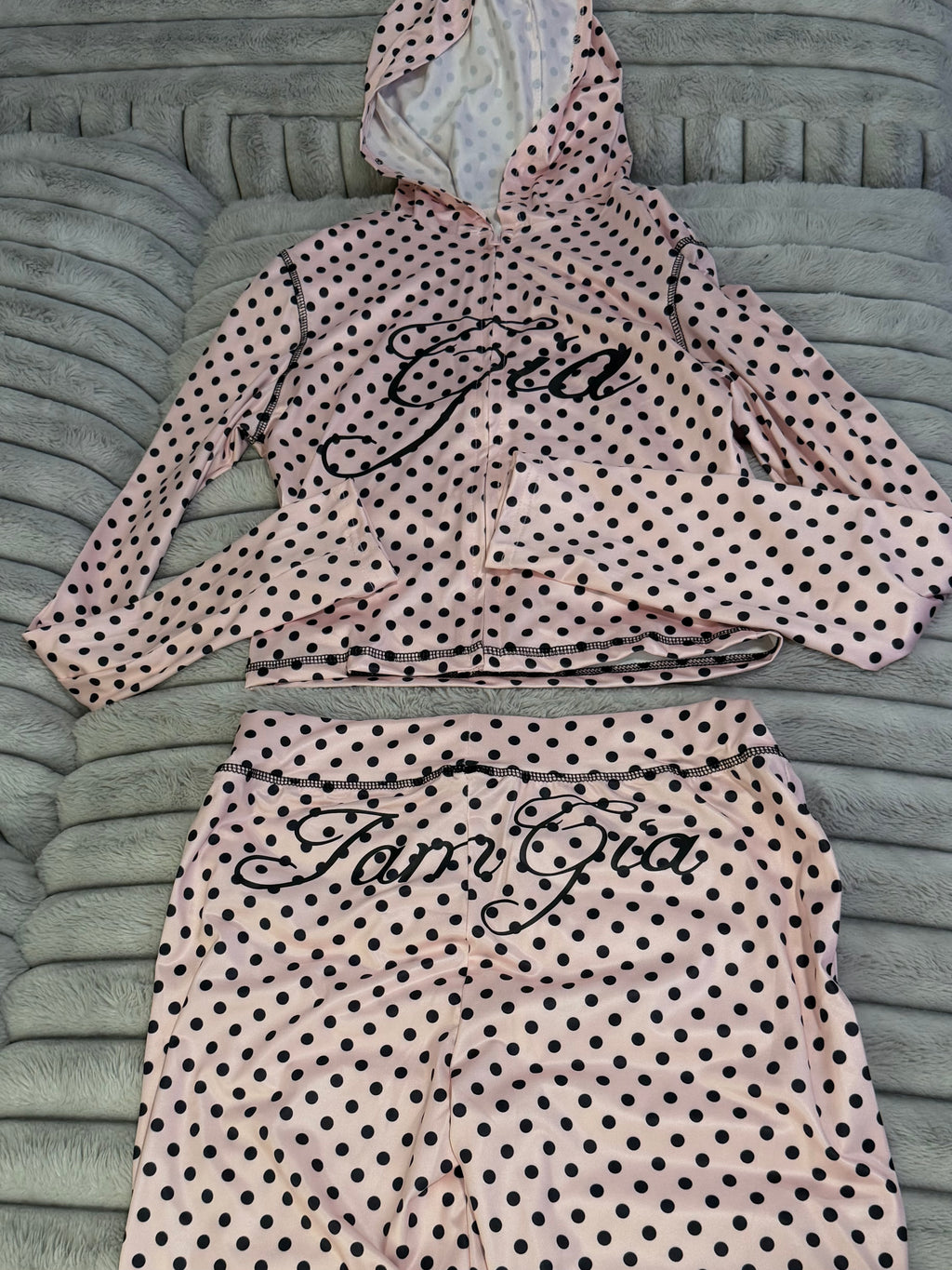 I AM GIA Pink Polka Set